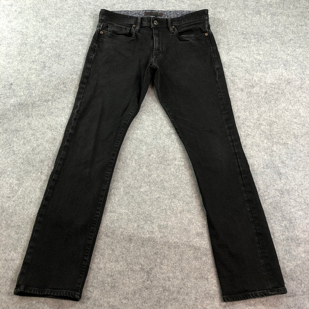 Robert Graham Mens Jeans 32x32 Slim Fit Black Wash Mid Rise Stretch Denim